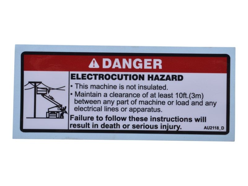AU2118 Decal, Electrocution Hazard | JLG