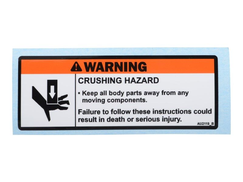 AU2119 Decal, Hand Crushing Hazard | JLG