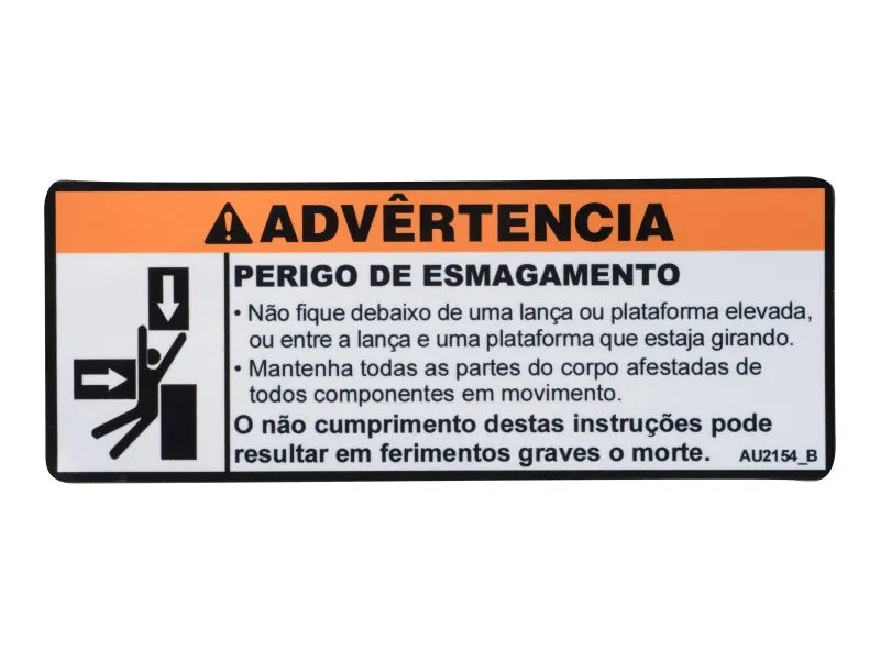 AU2154 Decal, Crushing Hazard | JLG