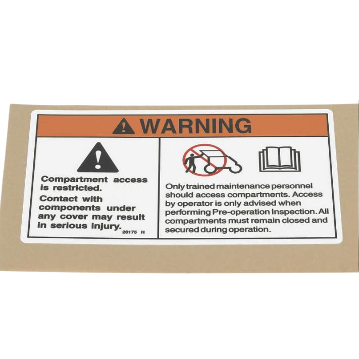28175GT Decal Warning-Compart Access  - Genuine Genie Replacement Part