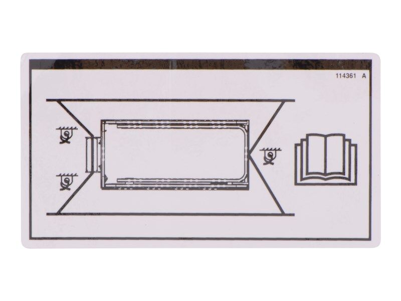 Part Number 114361 Label, Transport Diagram fits Genie