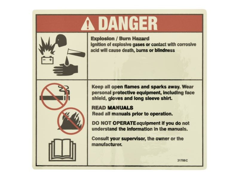 31788 Danger Battery Safety | Genie