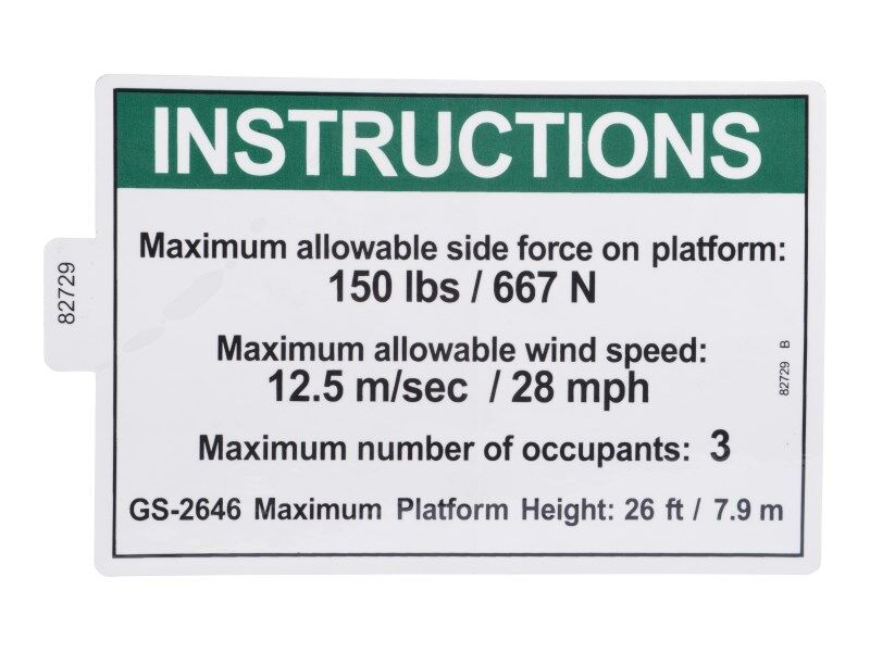 82729 Decal, Side Frc Ansi 2646 | Genie