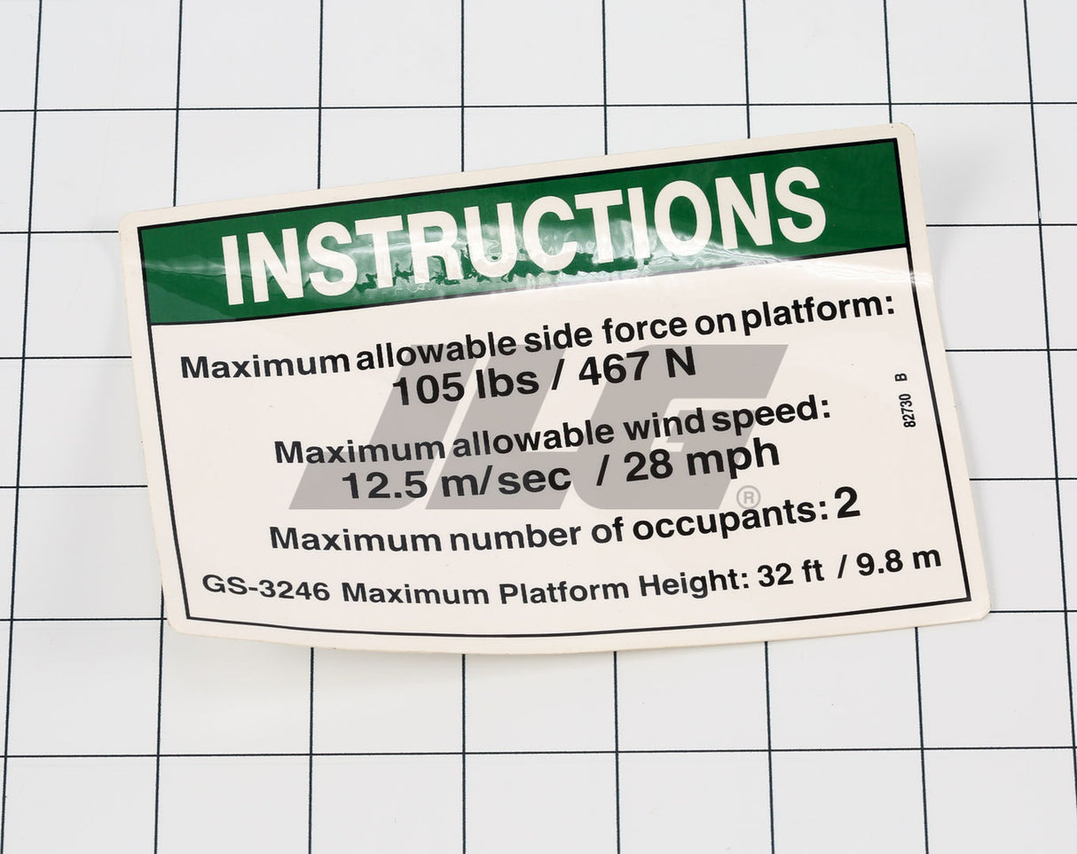 82730 Instr-Side Frc, Ansi 3246 | Genie