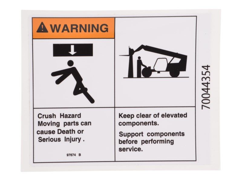 97674 Decal, Danger, Crush Haz | Genie