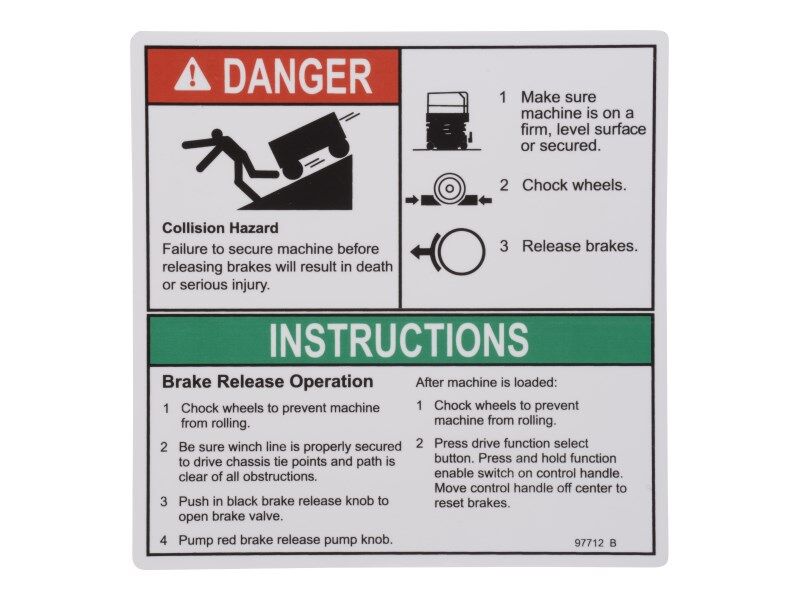 97712 Brake Rel Safety | Genie