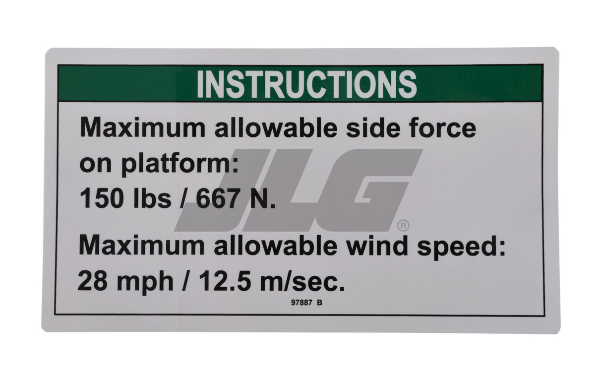 Part Number 97887 Max Side Frc Ansi fits Genie