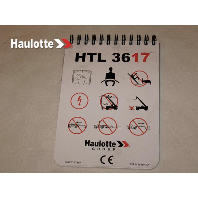 Part Number 172P346660 Chart Working Aera- 3617 fits Haulotte
