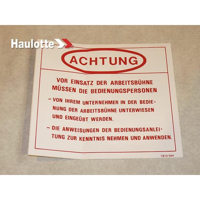Part Number 3078135040 Labels fits Haulotte