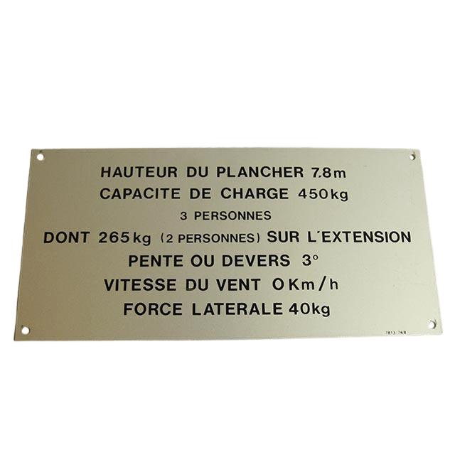 Part Number 3078137680 Label fits Haulotte