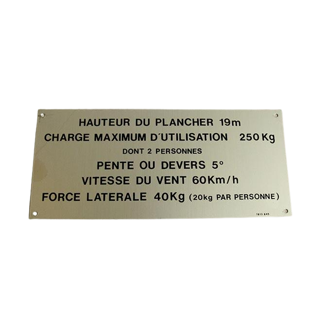 Part Number 3078138450 Floor Height + Load Label fits Haulotte