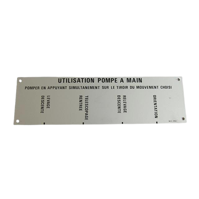 3078138520 Pump Usage Plate | Genuine Haulotte