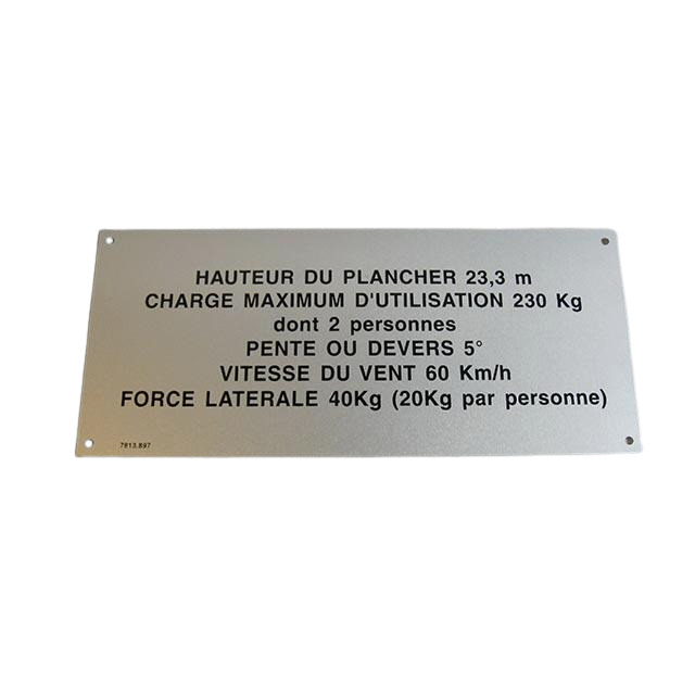 Part Number 3078138970 Floor Height + Load Label fits Haulotte
