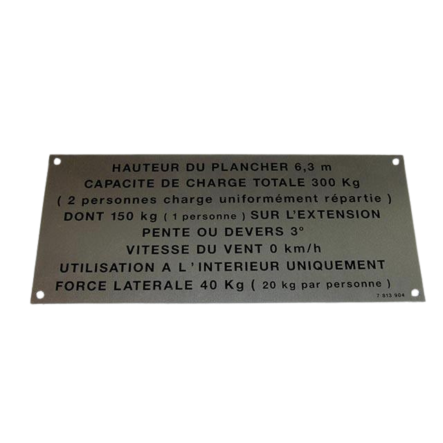 Part Number 3078139040 Floor Height + Load Label fits Haulotte
