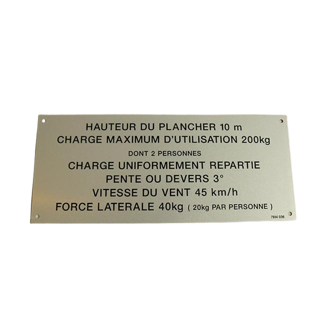 Part Number 3078140360 Floor Height + Load Label fits Haulotte