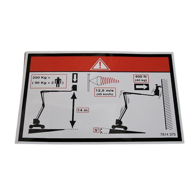 3078143700 Floor Height + Load Label | Genuine Haulotte