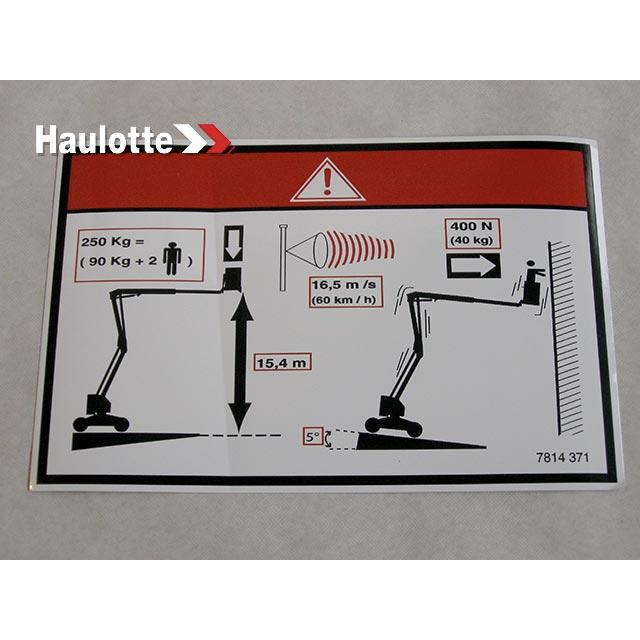 3078143710 Charge Ha18Px Label | Genuine Haulotte