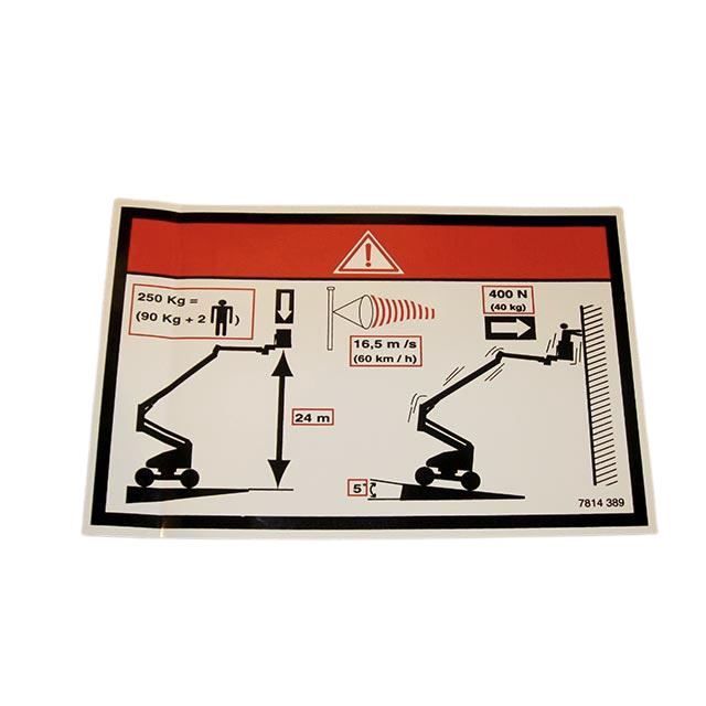 3078143890 Floor Height + Load Label | Genuine Haulotte