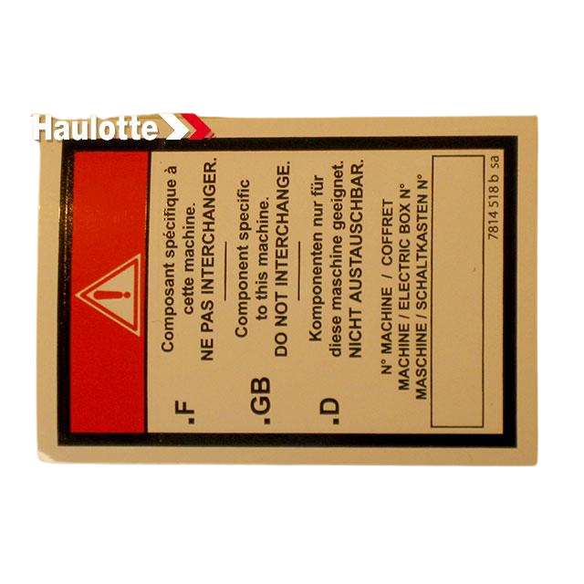 3078145180 Label | Genuine Haulotte