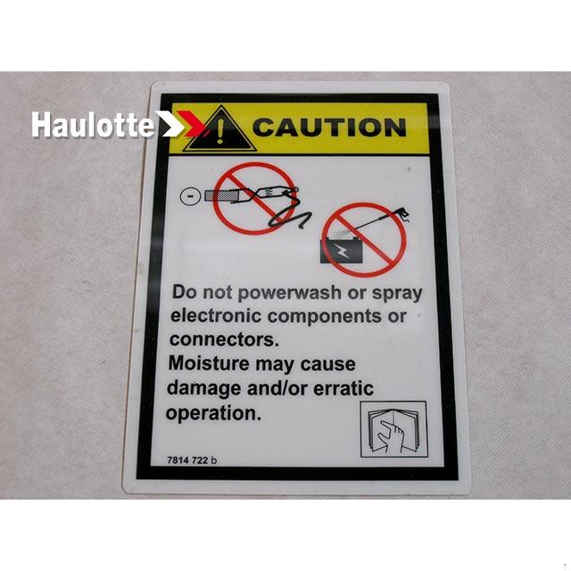3078147220 Welding Earth Label | Genuine Haulotte