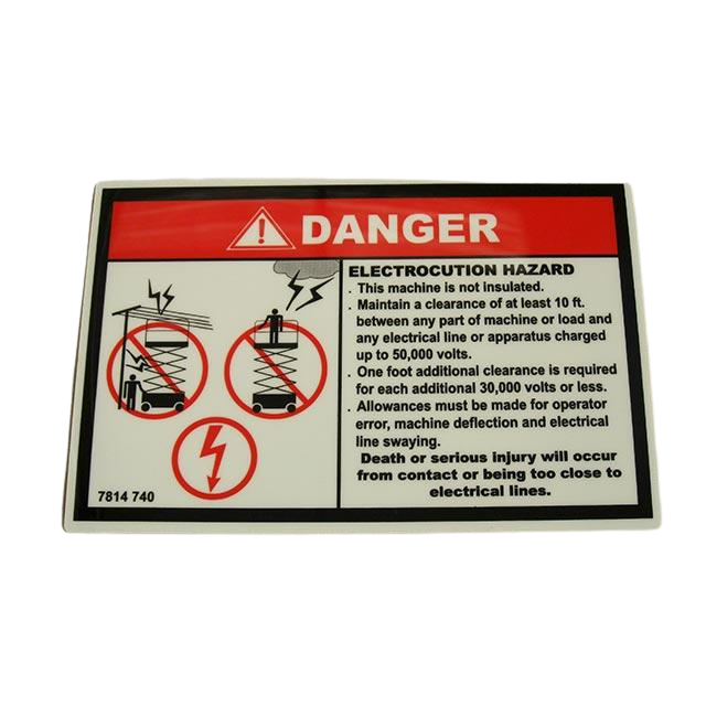 Part Number 3078147400 Electrocution Label fits Haulotte