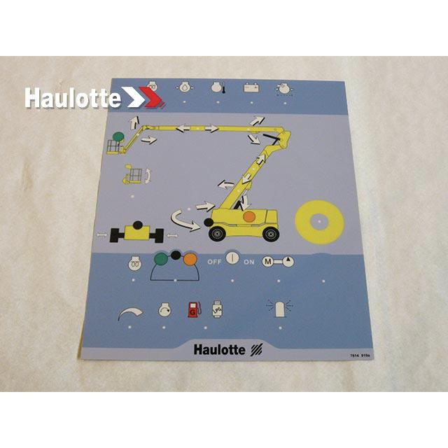 Part Number 3078149190 Panel Label fits Haulotte