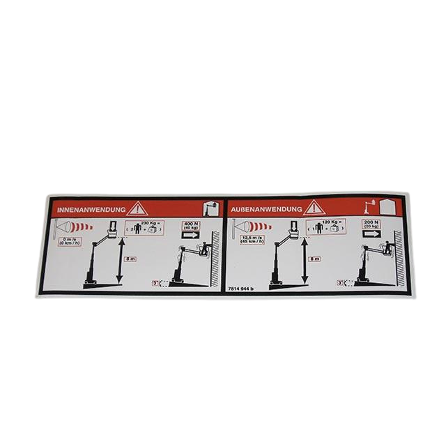 3078149440 Floor Height + Load Label | Genuine Haulotte