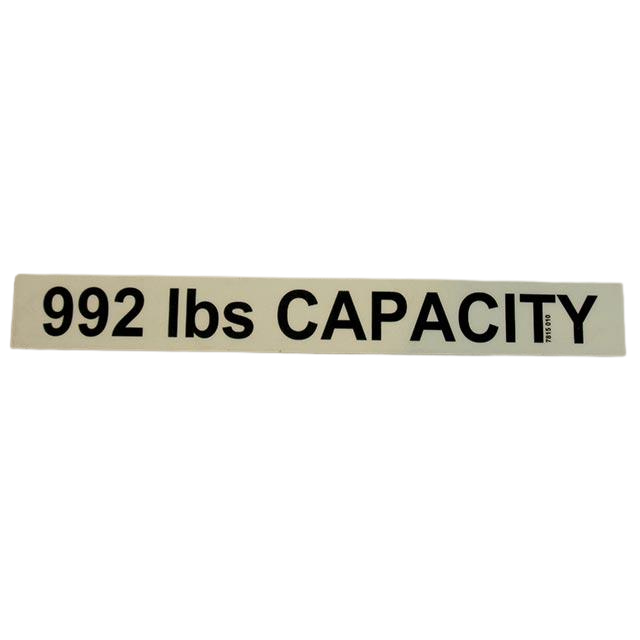 3078150100 Load Capacity Label | Genuine Haulotte