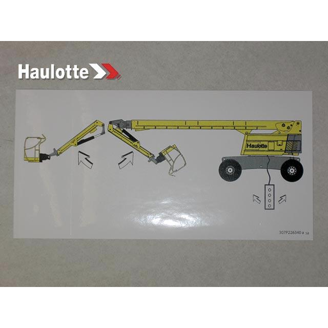 Part Number 307P226340 Label fits Haulotte