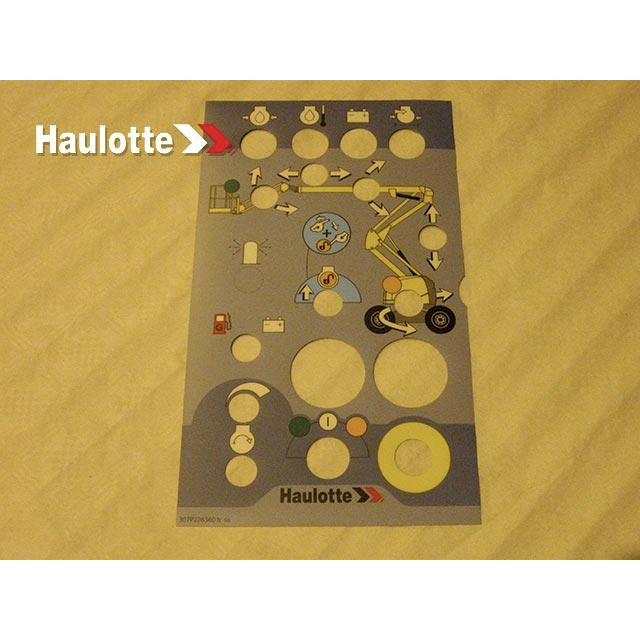 Part Number 307P226360 Control Box Label fits Haulotte