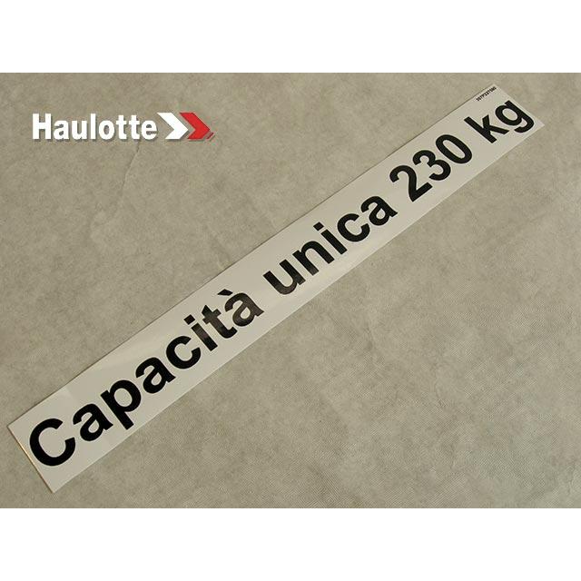 307P227590 Load Capacity Sticker | Genuine Haulotte