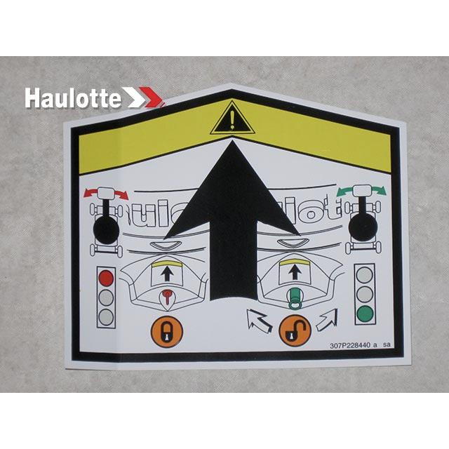 307P228440 Label | Genuine Haulotte
