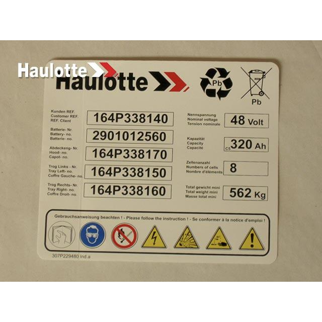 Part Number 307P229480 Ensemble Batterie Semi Traction fits Haulotte