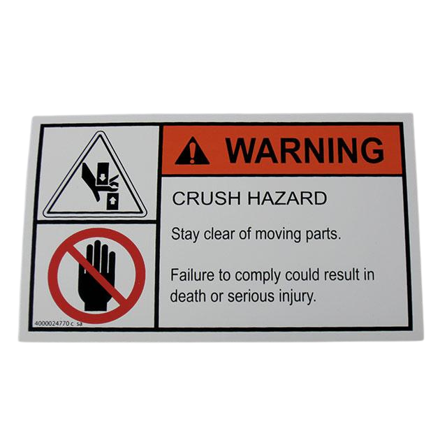 4000024770 Decal-Warning-Crush Hazard | Genuine Haulotte