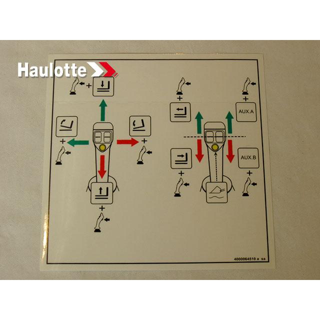 Part Number 4000064510 Label fits Haulotte