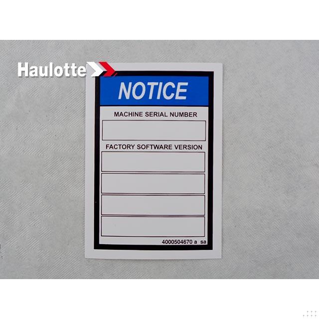 4000504670 Information Explanation | Genuine Haulotte