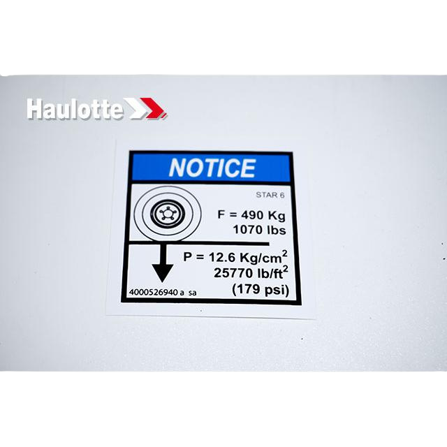 4000526940 Ground Pressure Load 6M | Genuine Haulotte