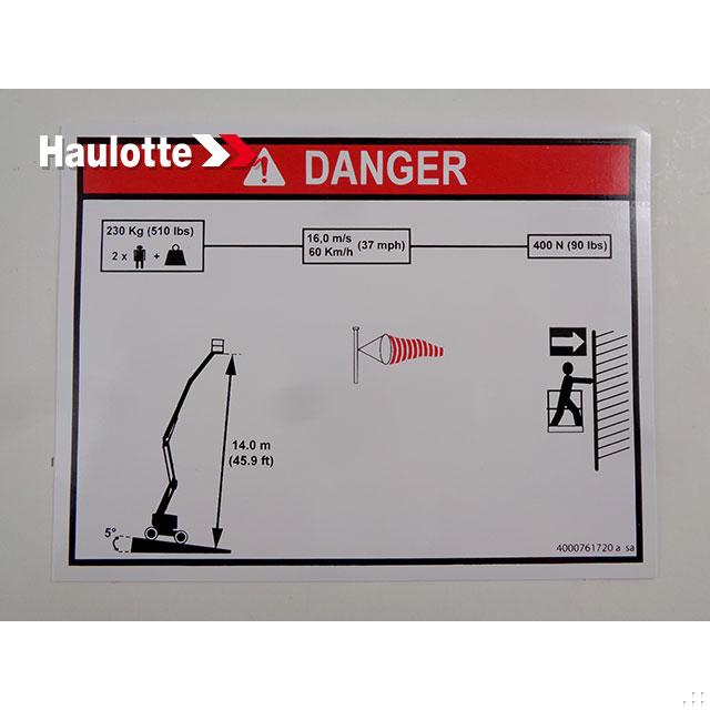 Part Number 4000761720 Load Height fits Haulotte