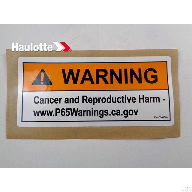 4001026850 Decal-P65 For Machine | Genuine Haulotte
