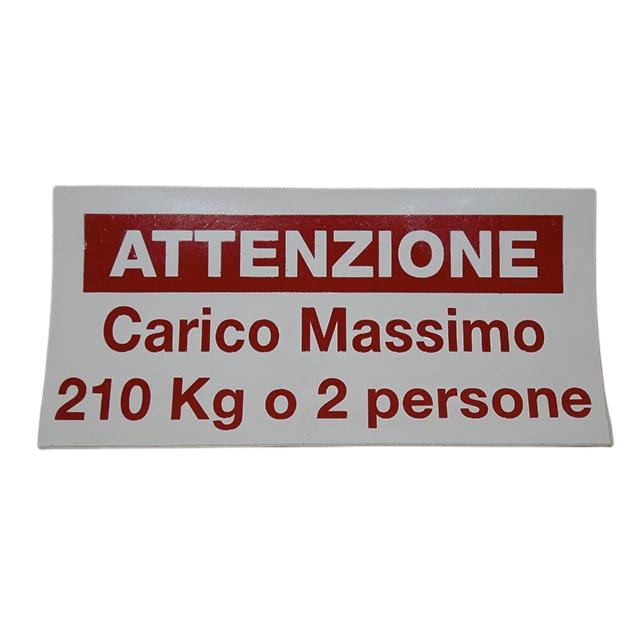 ABMA6064I Load Capacity Sticker | Genuine Haulotte