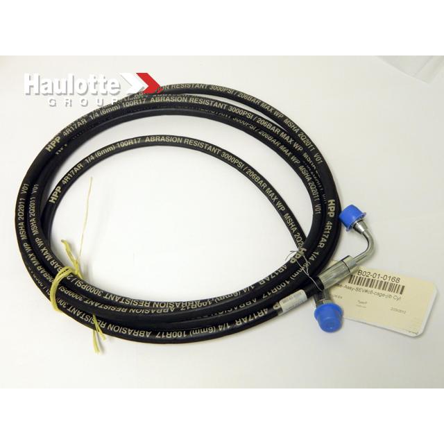 Part Number B02-01-0168 Hose-Assembly-Sev#C8-Cage-Jib Cyl fits Haulotte