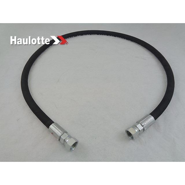 Part Number B02-01-0327 Hose, Hydraulic, #6 X 46In With #6 Fmorfs Str (Ext) (Red) And #6 Fmorfs Str (Ext) (Red) fits Haulotte