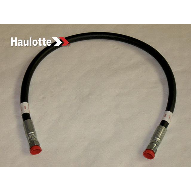 Part Number B02-01-0335 Hose, Hydraulic, #6 X 31In With #6 Fmorfs Str (Ext) (Red) And #6 Fmorfs Str (Ext) (Red) fits Haulotte