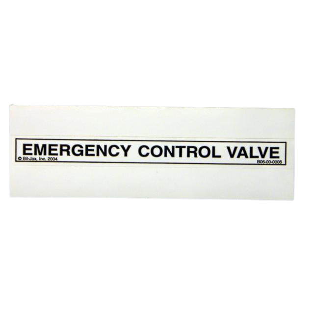 B06-00-0006 Decal-"Emergency Contl Valve" | Genuine Haulotte