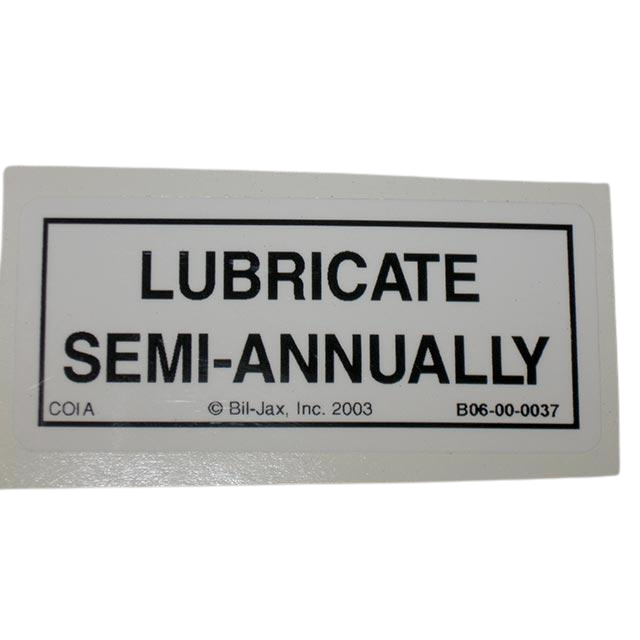 B06-00-0037 Decal-"Lubricate Semi-Annually" | Genuine Haulotte
