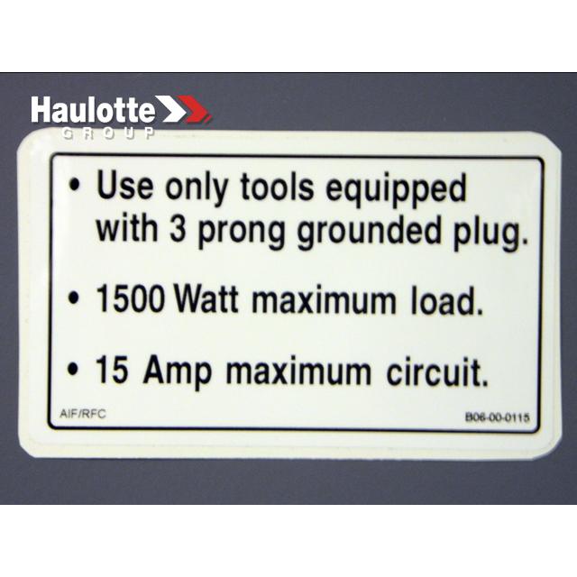 B06-00-0115 Decal-"Use Only Tools" 2In H | Genuine Haulotte
