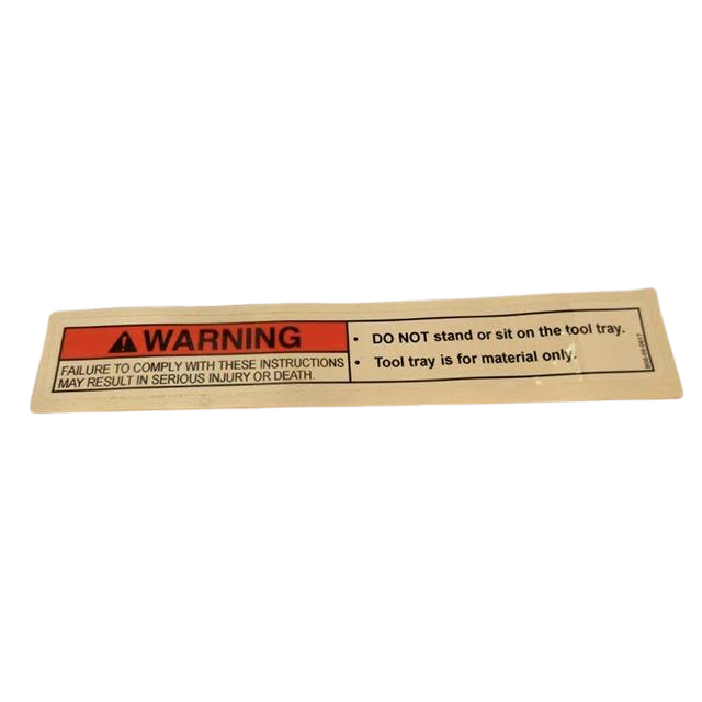 B06-00-0617 Decal-Warning-Tool Tray-Esp 19 | Genuine Haulotte