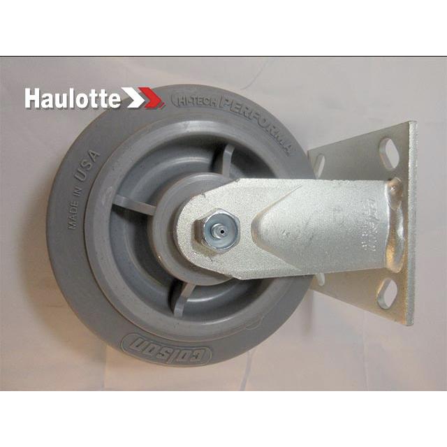 Part Number B08-01-0019 Caster-6In-Plt-Rigid-Nm Rubber fits Haulotte