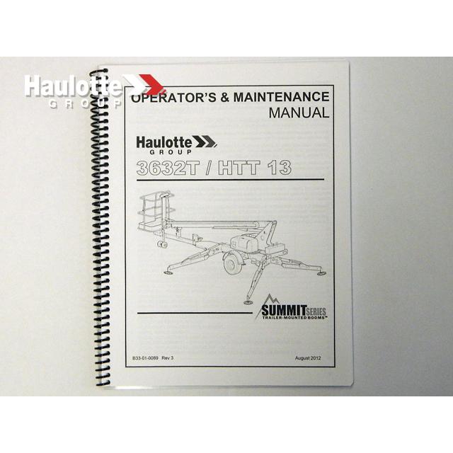 Part Number B33-01-0089 Manual-Operation-3632T fits Haulotte