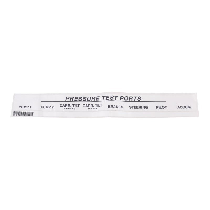 JLG 10338178 Decal, Pressure Test Ports (Lull #38178C) - Genuine JLG Replacement Part | BHE Lift Parts